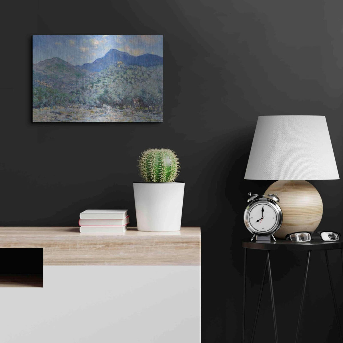 'Valle Buona, Near Bordighera' by Claude Monet – Metal Wall Art, 24x16 room view