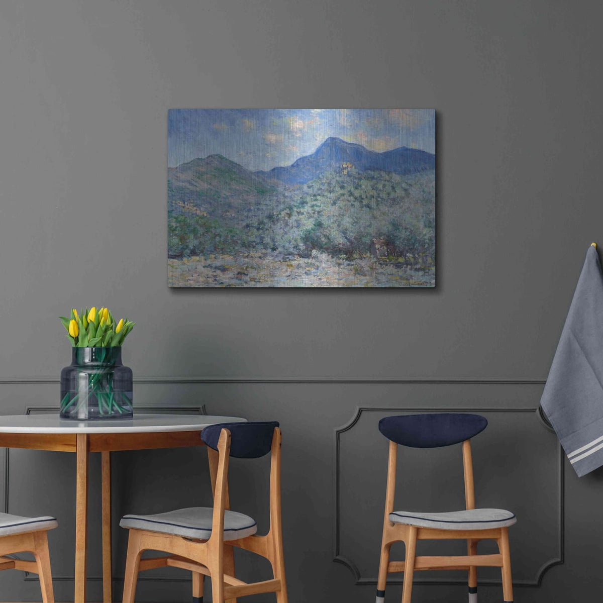 'Valle Buona, Near Bordighera' by Claude Monet – Metal Wall Art, 36x24 room view