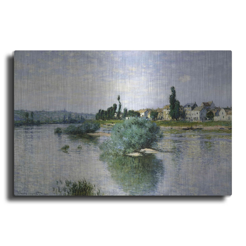 'The Seine At Lavacourt' by Claude Monet – Metal Wall Art