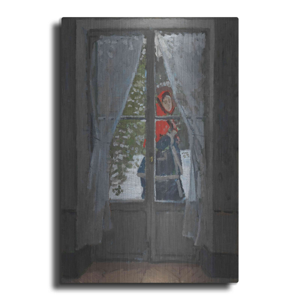 'The Red Kerchief' by Claude Monet – Metal Wall Art