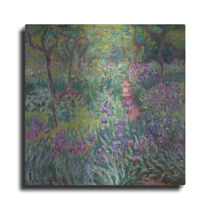 'The Artist’s Garden In Giverny' by Claude Monet – Metal Wall Art