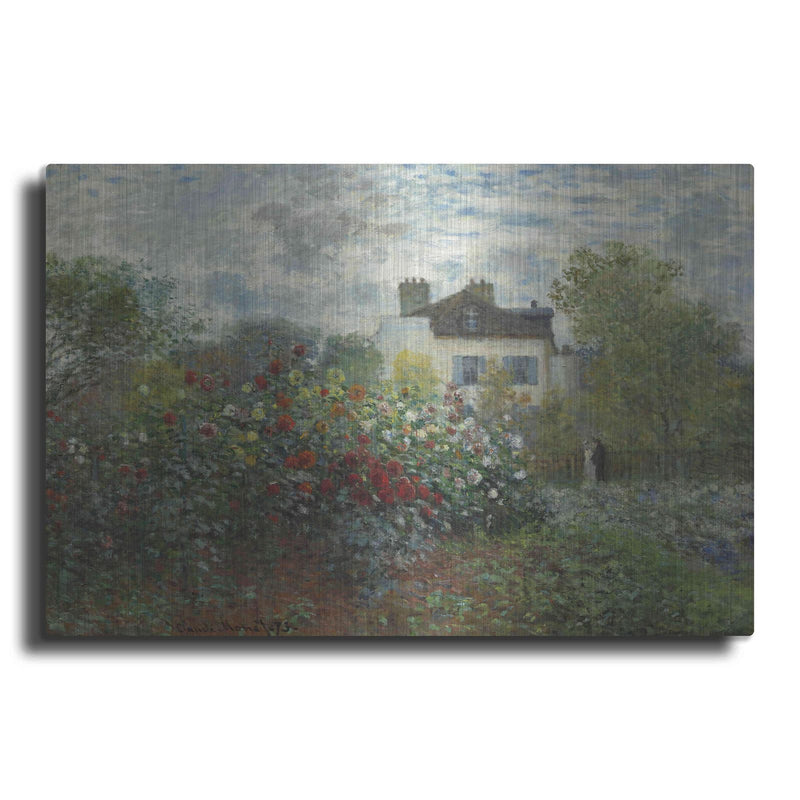 'The Artist’s Garden In Argenteuil' by Claude Monet – Metal Wall Art