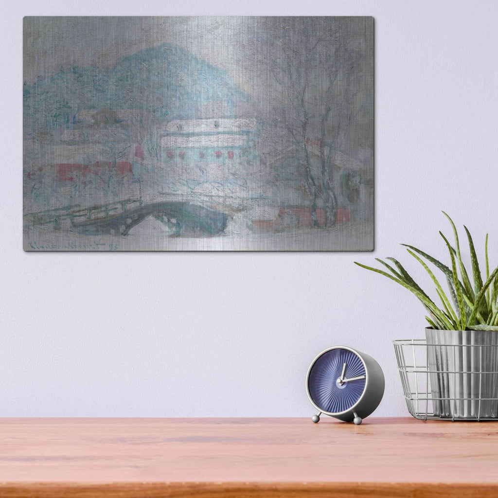 'Sandvika, Norway' by Claude Monet – Metal Wall Art, 16x12 room view