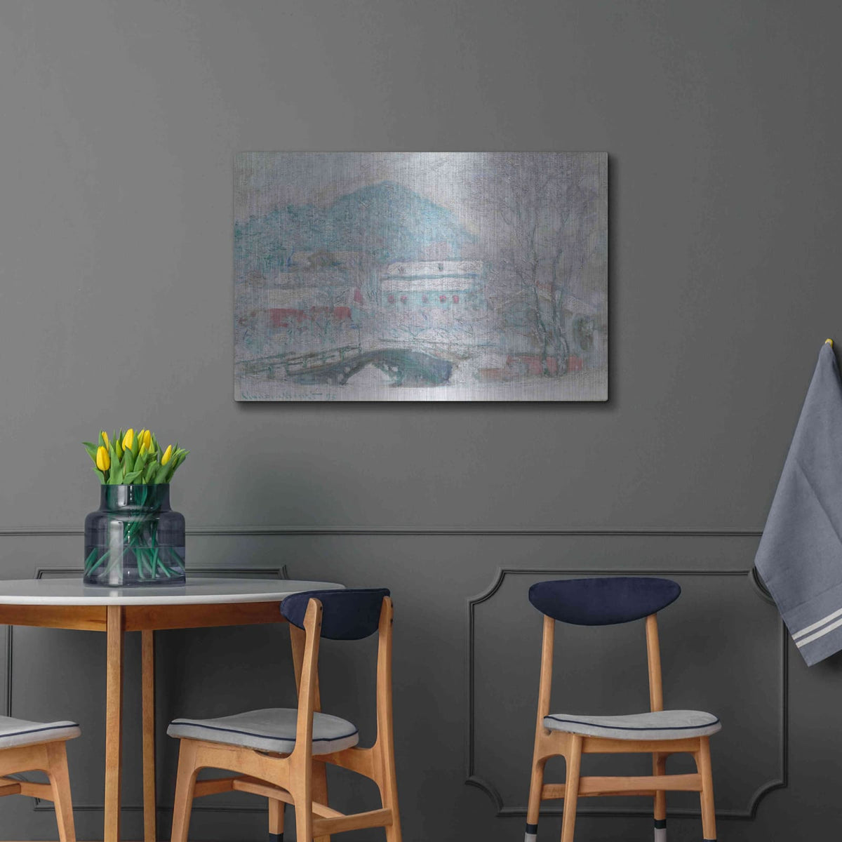 'Sandvika, Norway' by Claude Monet – Metal Wall Art, 36x24 room view