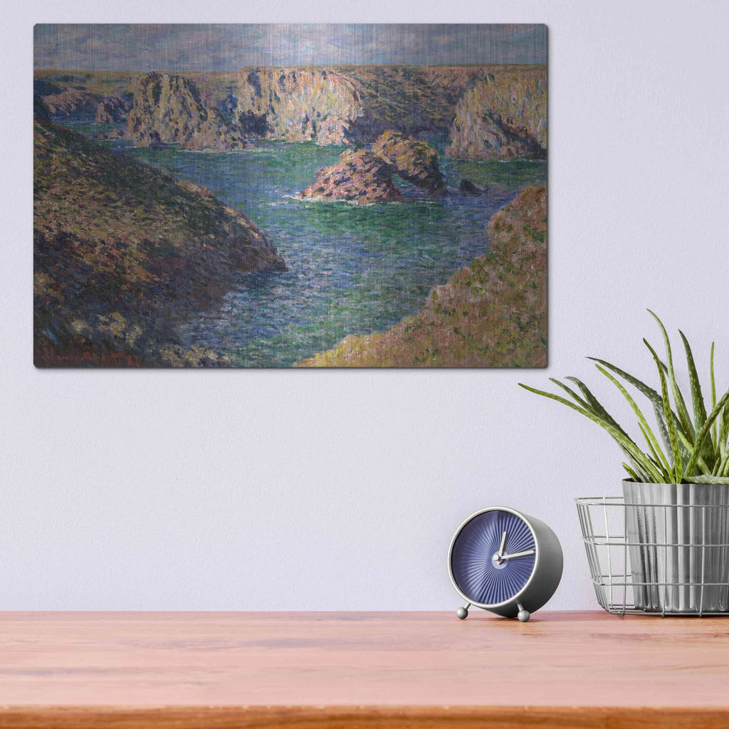 'Port-Domois, Belle-Isle' by Claude Monet – Metal Wall Art, 16x12 room view
