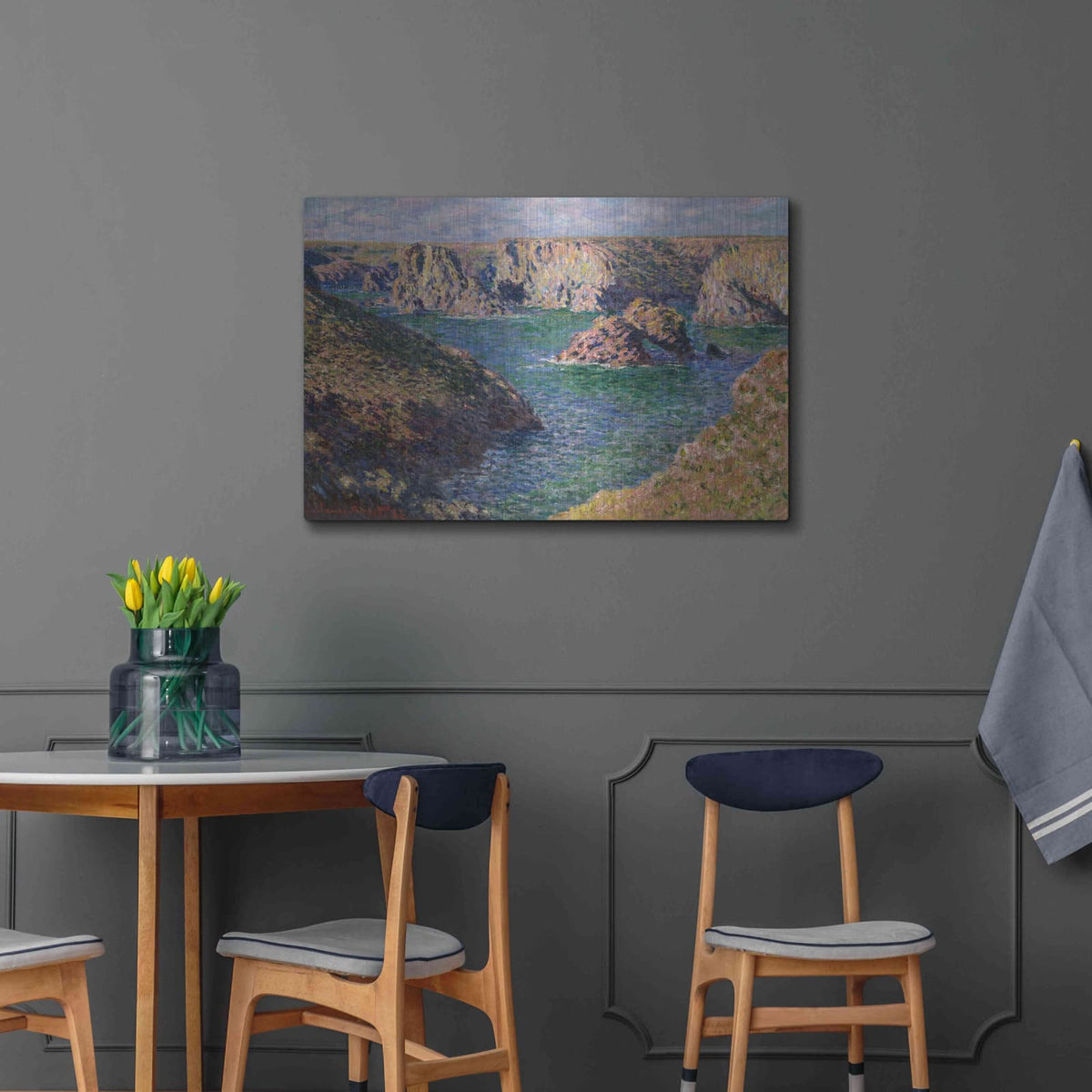 'Port-Domois, Belle-Isle' by Claude Monet – Metal Wall Art, 36x24 room view
