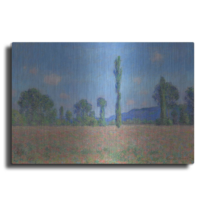 'Poppy Field (Giverny)' by Claude Monet – Metal Wall Art