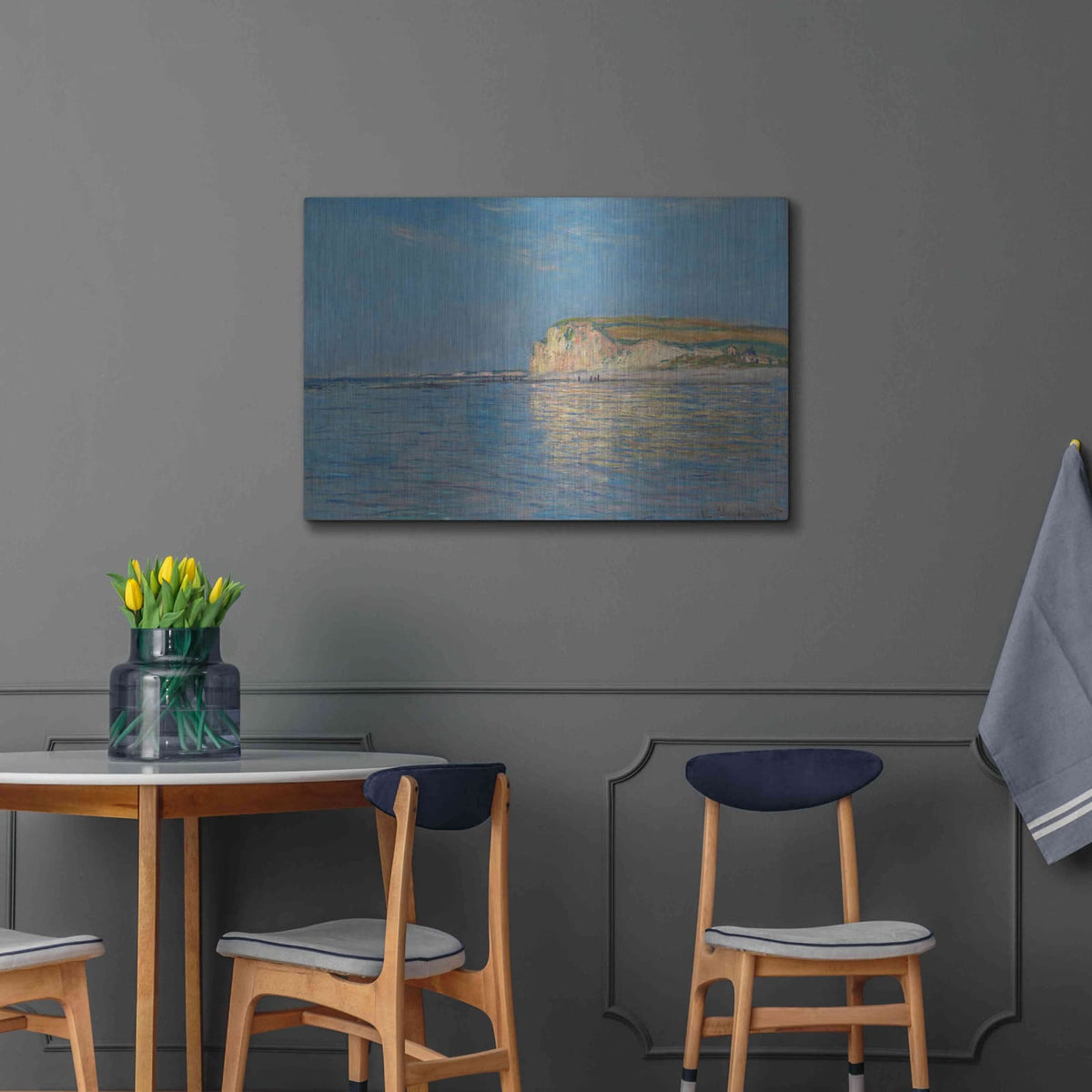 'Low Tide At Pourville, Near Dieppe' by Claude Monet – Metal Wall Art, 36x24 room view