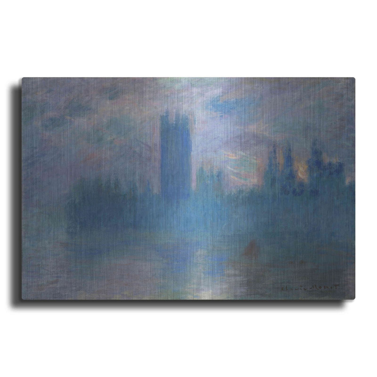 'Houses Of Parliament, London' by Claude Monet – Metal Wall Art
