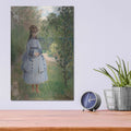 'Girl With Dog' by Claude Monet – Metal Wall Art, 12x16 room view