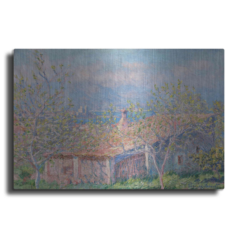 'Gardener’s House At Antibes' by Claude Monet – Metal Wall Art