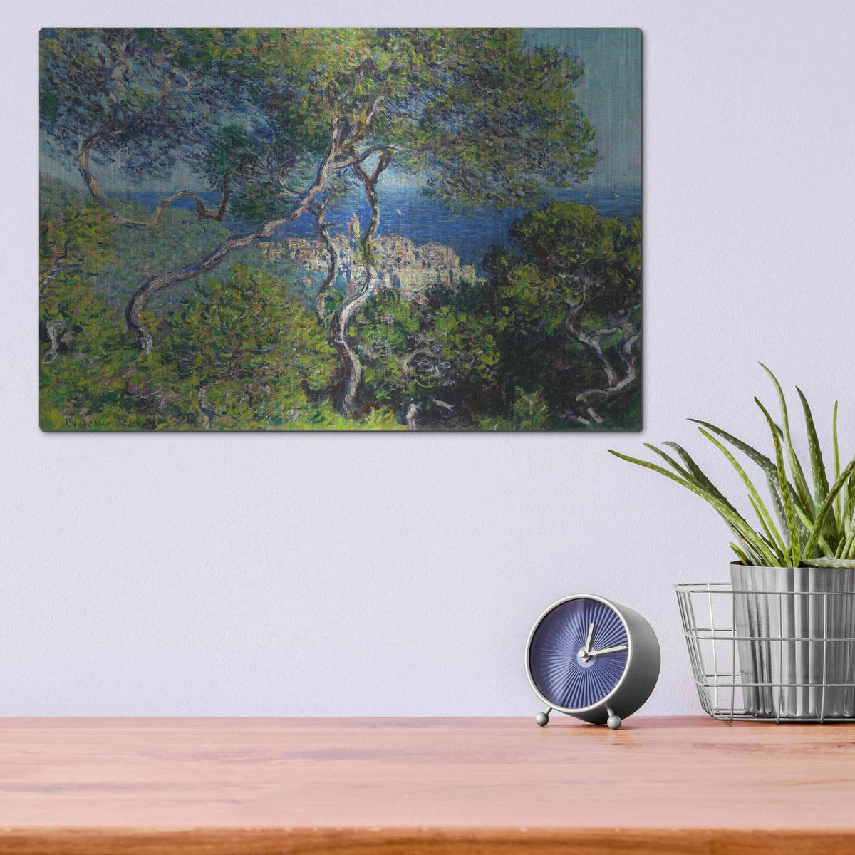 'Bordighera' by Claude Monet – Metal Wall Art, 16x12 room view