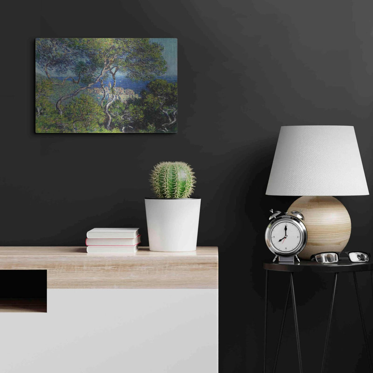 'Bordighera' by Claude Monet – Metal Wall Art, 24x16 room view