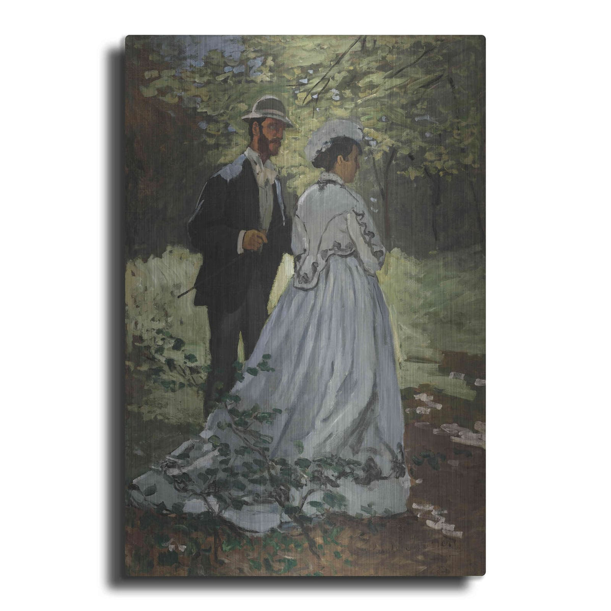 'Bazile And Camille' by Claude Monet – Metal Wall Art