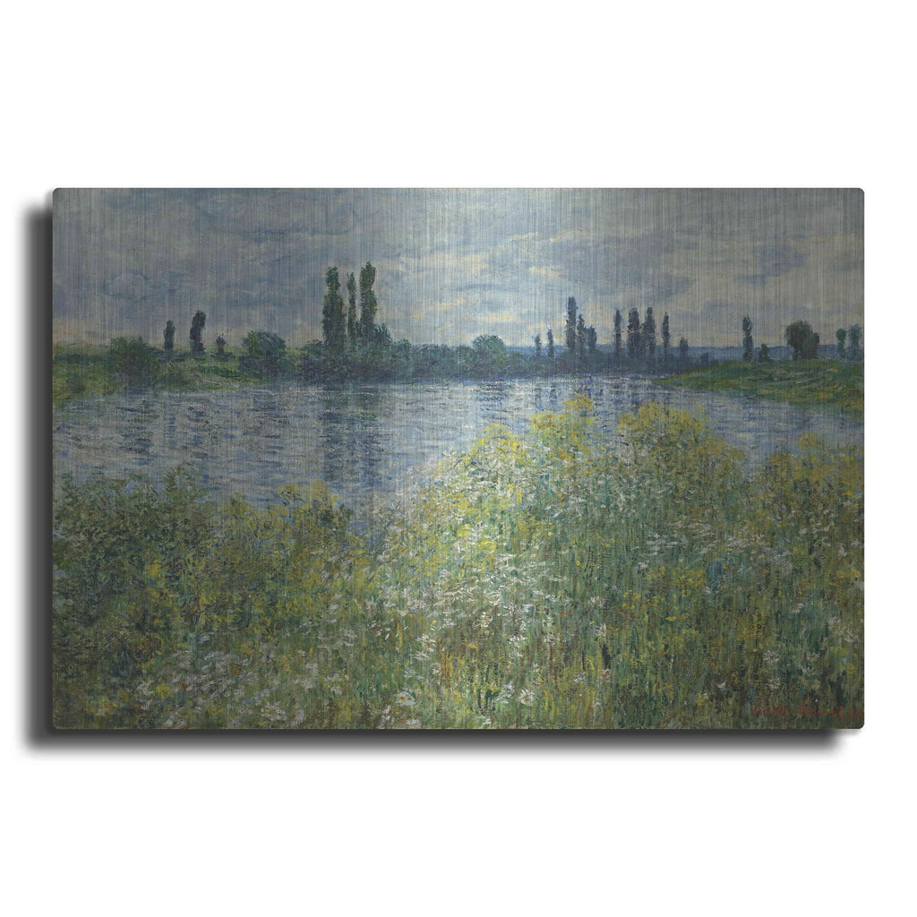 'Banks Od The Seine, Vetheuil' by Claude Monet – Metal Wall Art