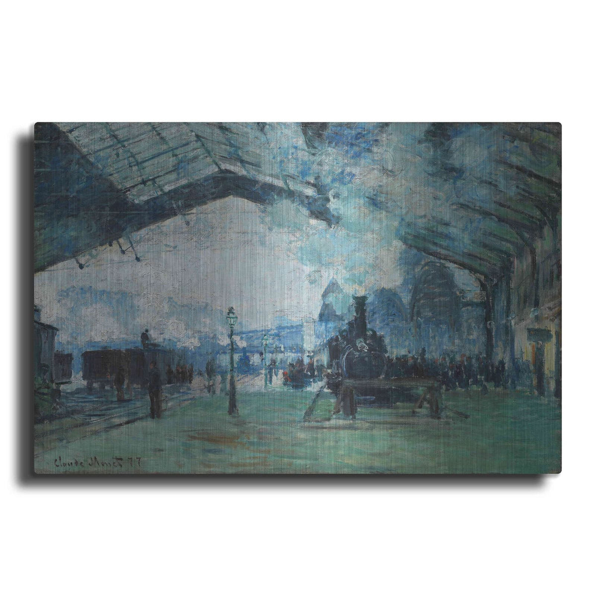 'Ariival Of The Normandy Train' by Claude Monet – Metal Wall Art