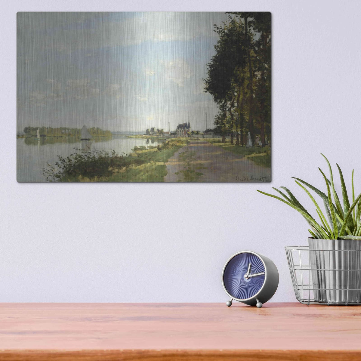'Argenteuil' by Claude Monet – Metal Wall Art, 16x12 room view