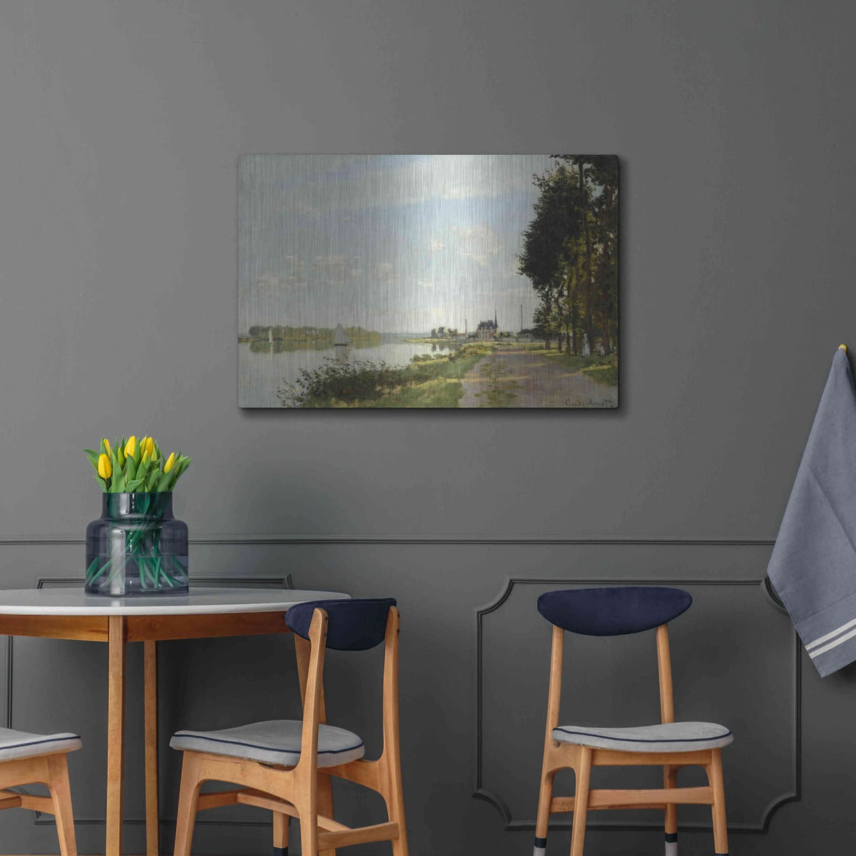 'Argenteuil' by Claude Monet – Metal Wall Art, 36x24 room view