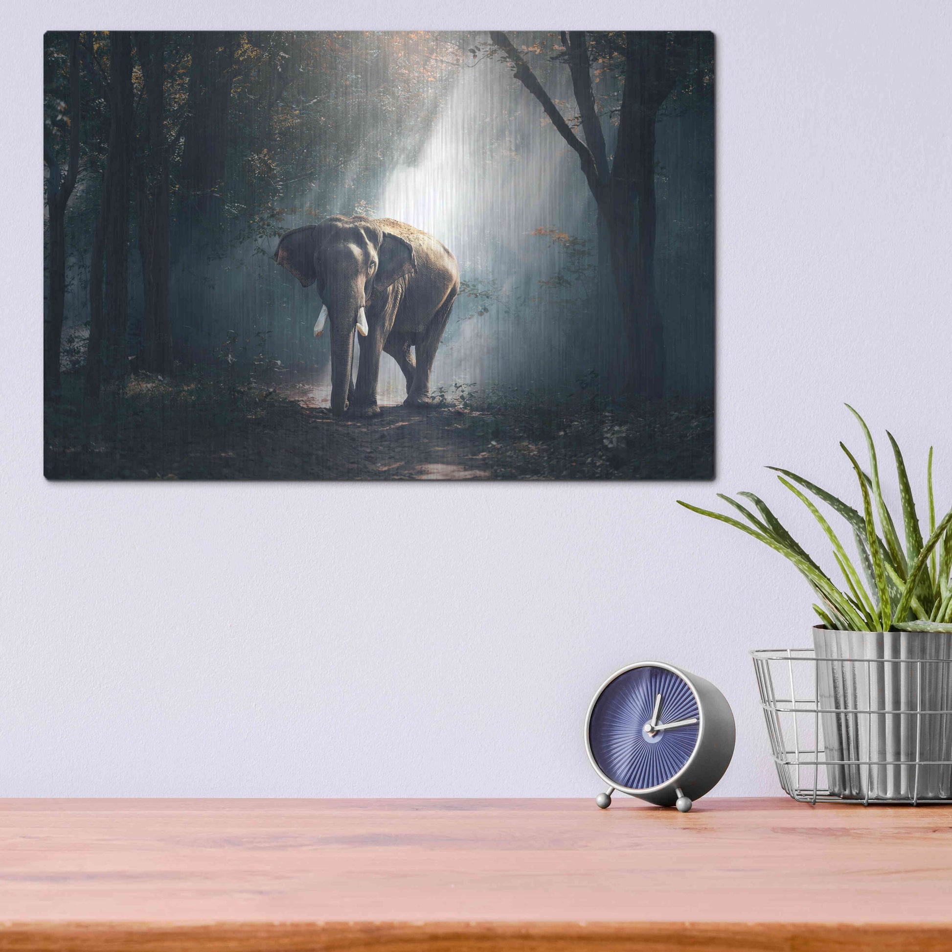 Luxe Metal Art 'Elephant' by Luxe Portfolio, Metal Wall Art,16x12
