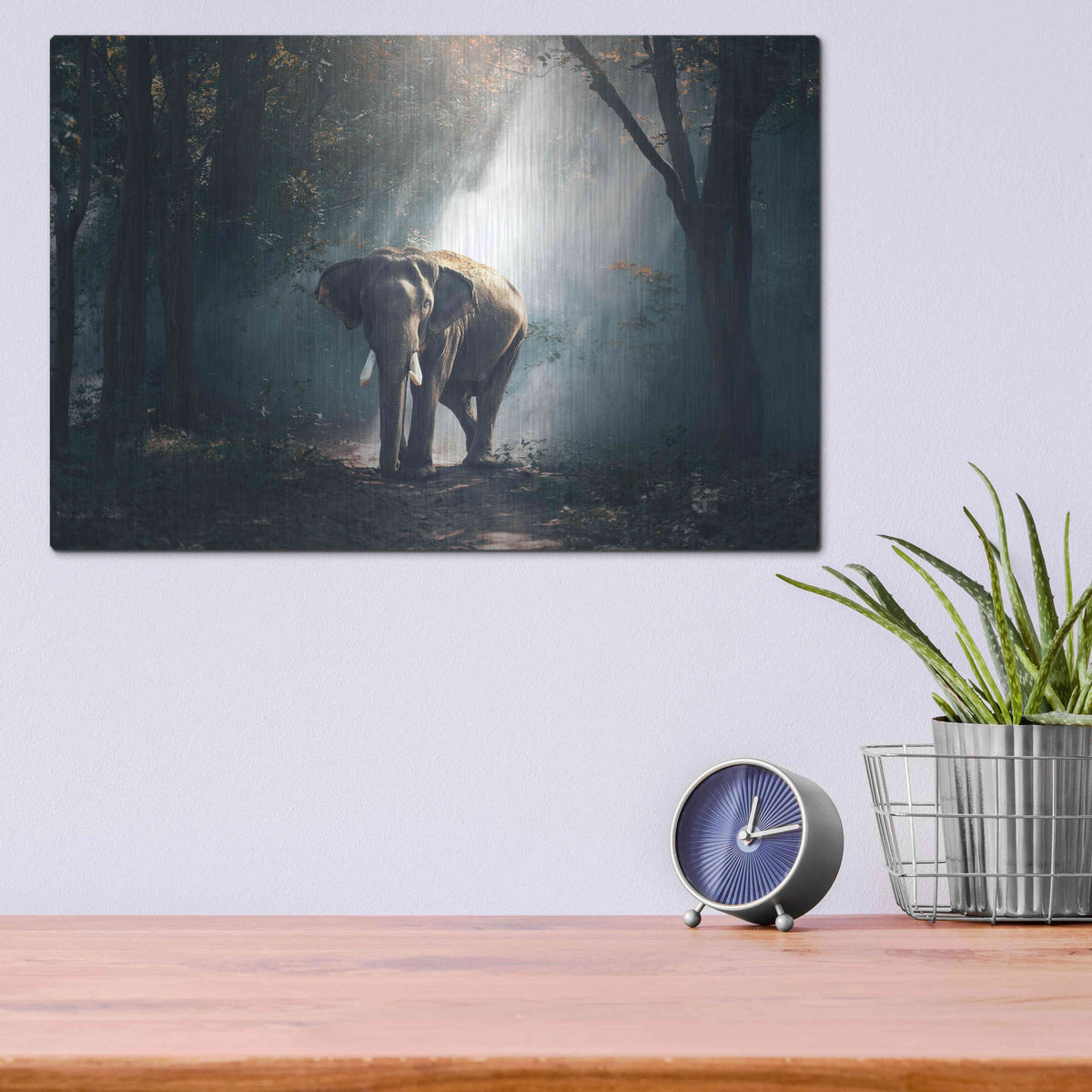 Luxe Metal Art 'Elephant' by Luxe Portfolio, Metal Wall Art,16x12
