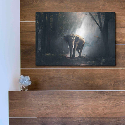 Luxe Metal Art 'Elephant' by Luxe Portfolio, Metal Wall Art,16x12