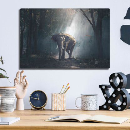 Luxe Metal Art 'Elephant' by Luxe Portfolio, Metal Wall Art,16x12