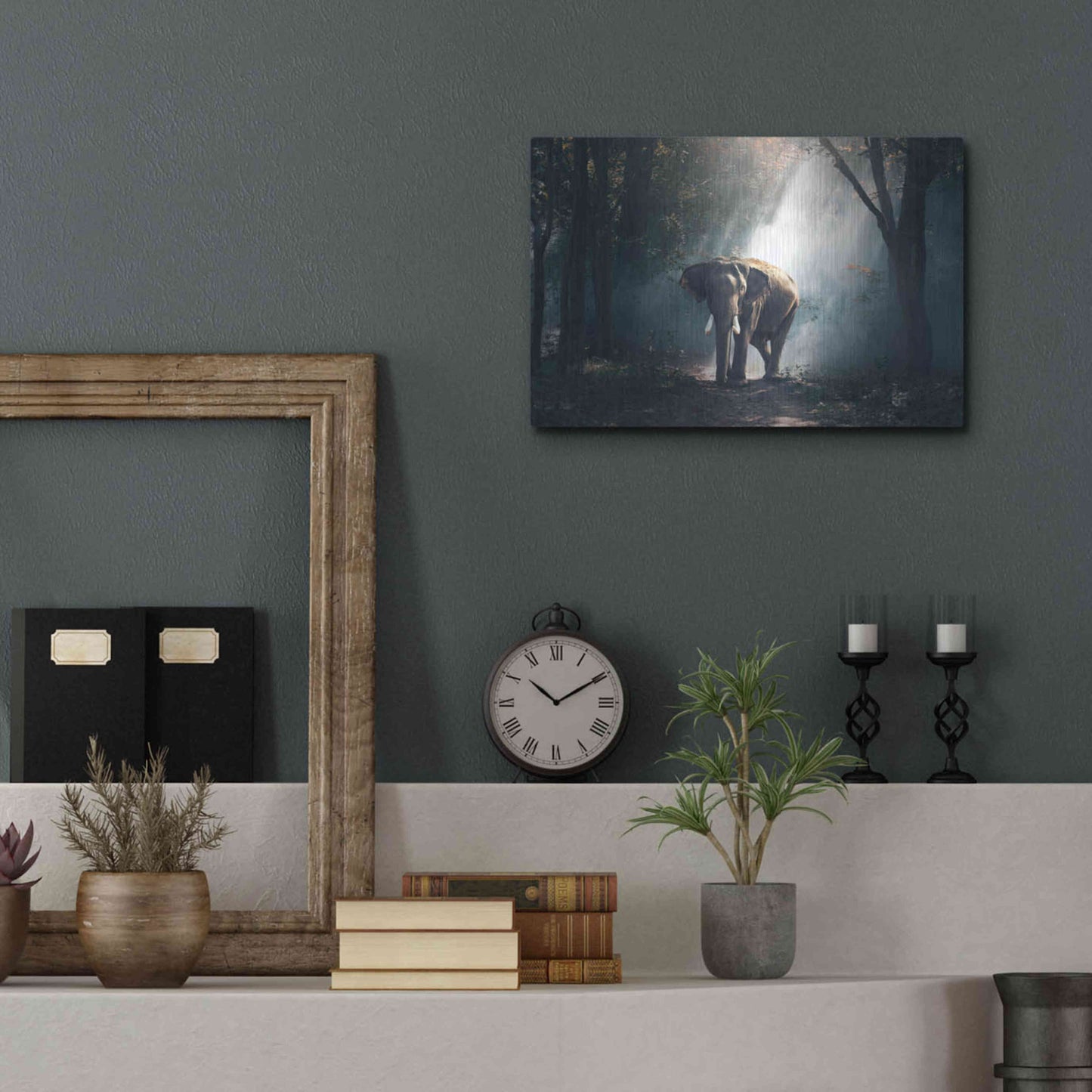 Luxe Metal Art 'Elephant' by Luxe Portfolio, Metal Wall Art,16x12