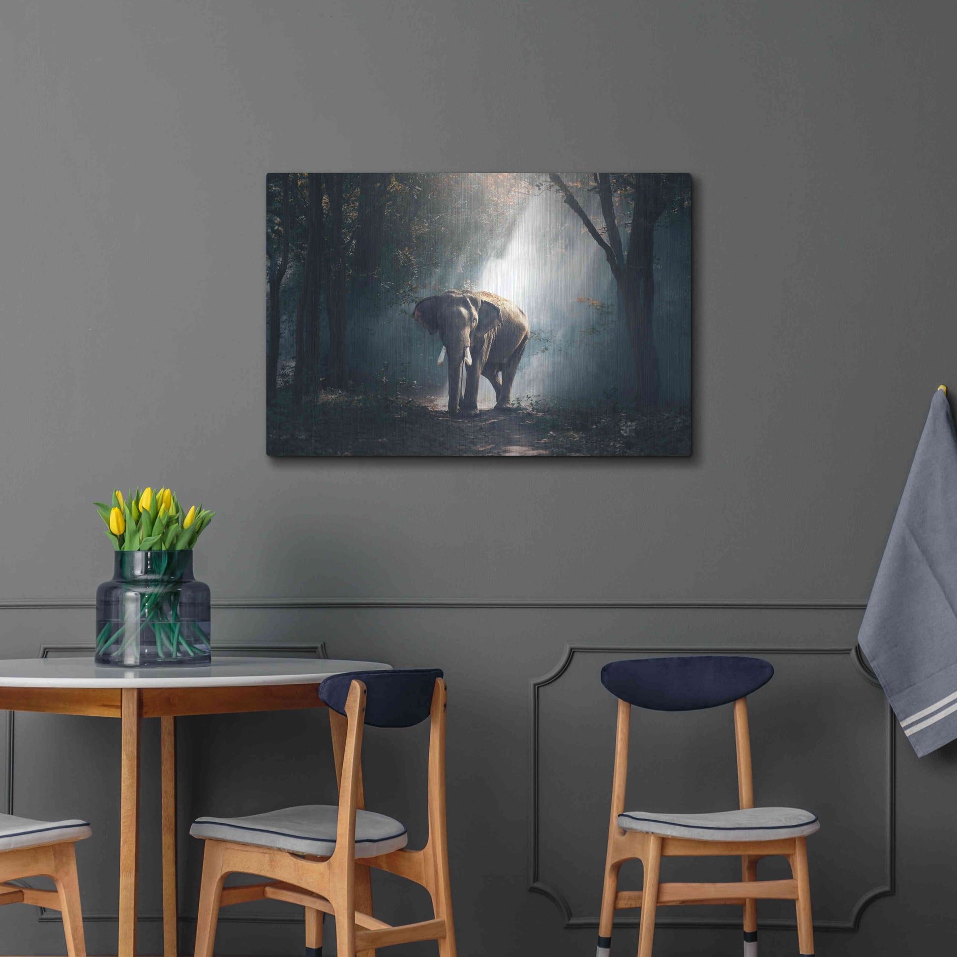 Luxe Metal Art 'Elephant' by Luxe Portfolio, Metal Wall Art,36x24