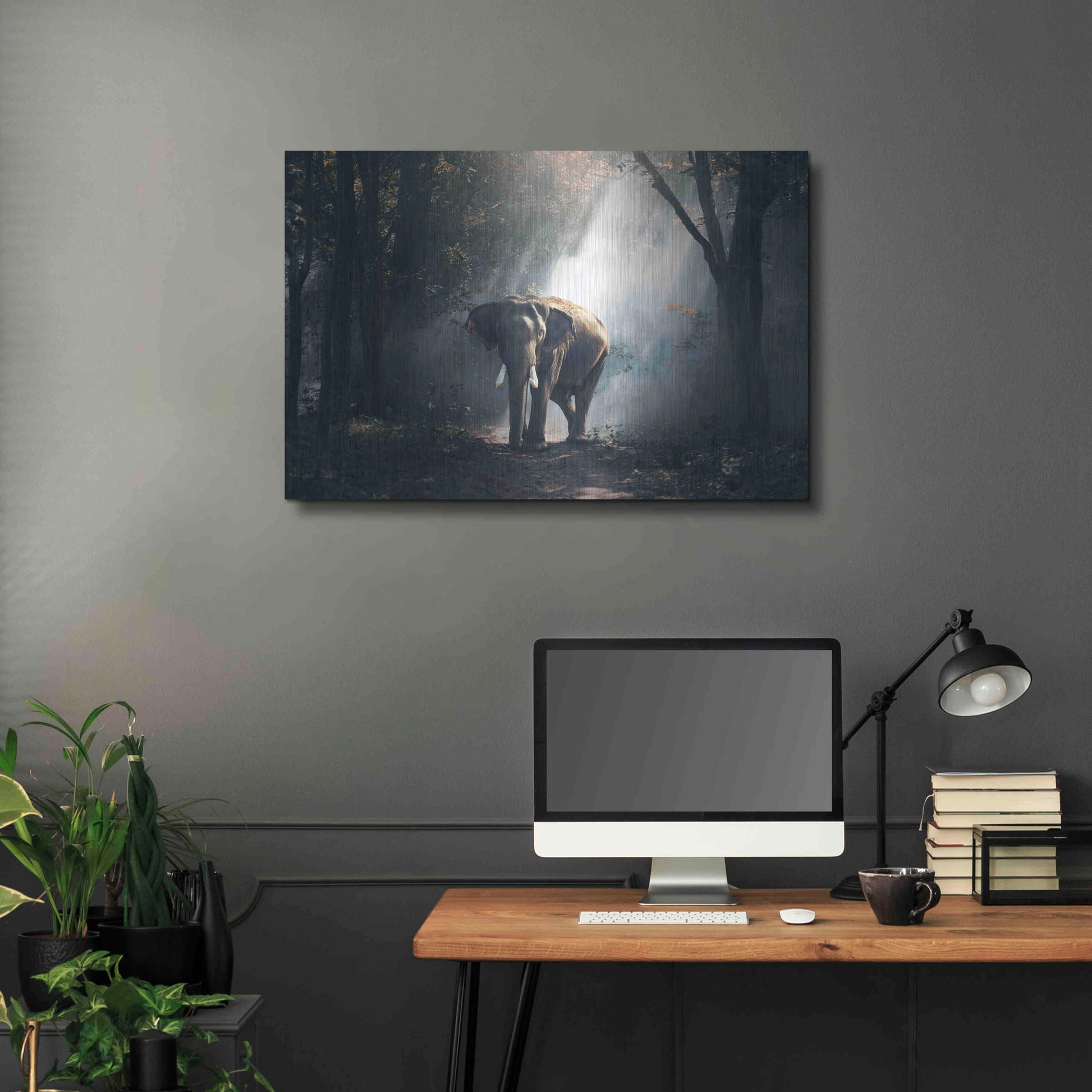 Luxe Metal Art 'Elephant' by Luxe Portfolio, Metal Wall Art,36x24