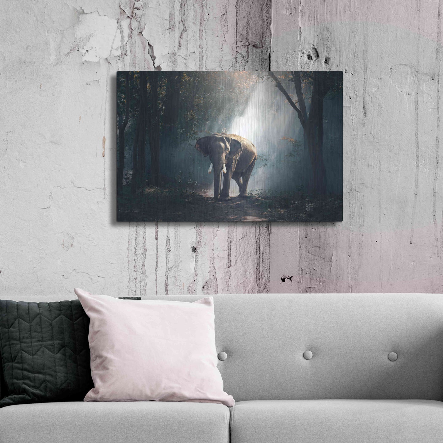 Luxe Metal Art 'Elephant' by Luxe Portfolio, Metal Wall Art,36x24