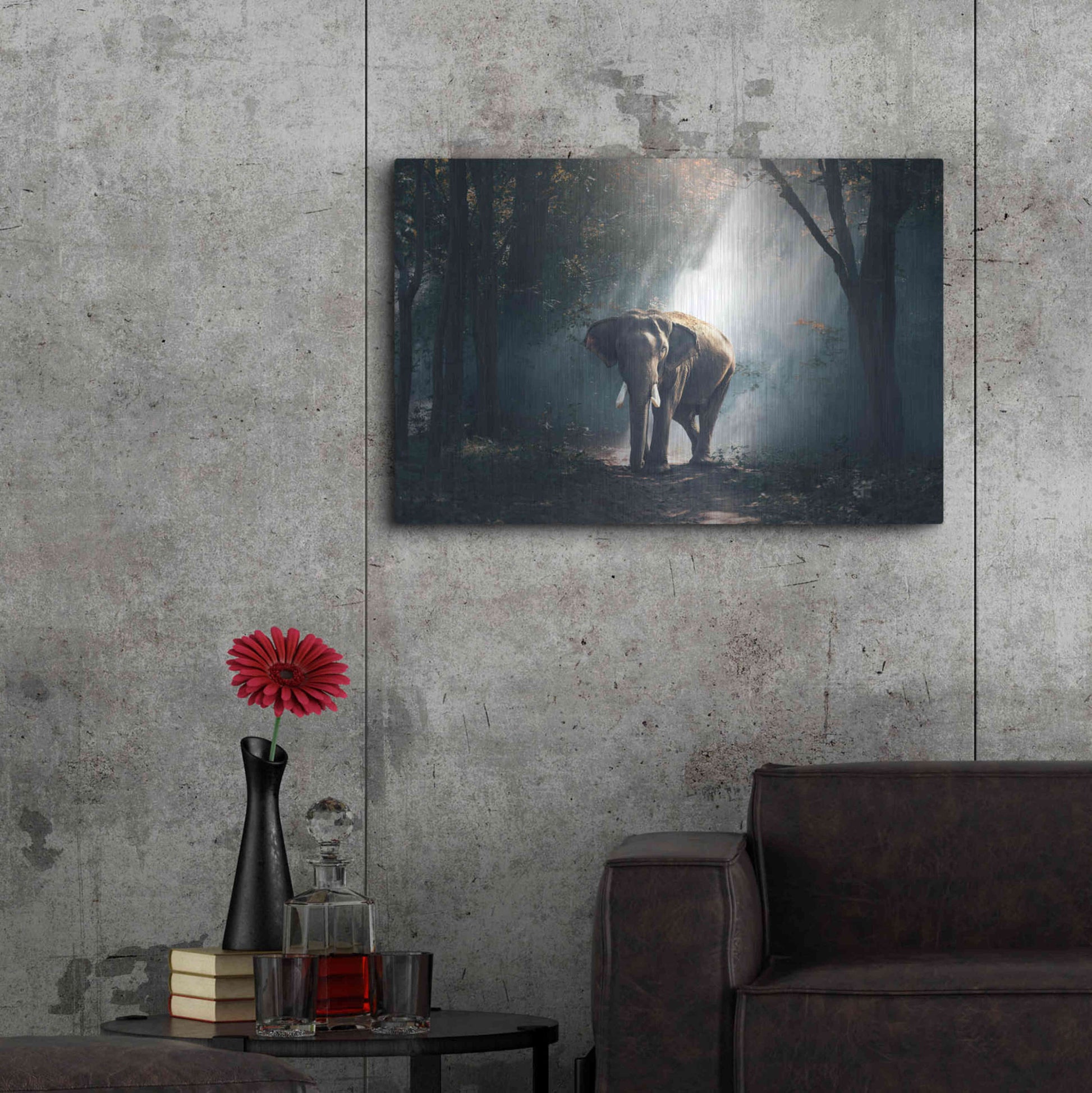 Luxe Metal Art 'Elephant' by Luxe Portfolio, Metal Wall Art,36x24