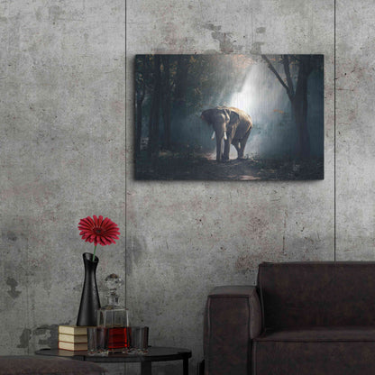 Luxe Metal Art 'Elephant' by Luxe Portfolio, Metal Wall Art,36x24