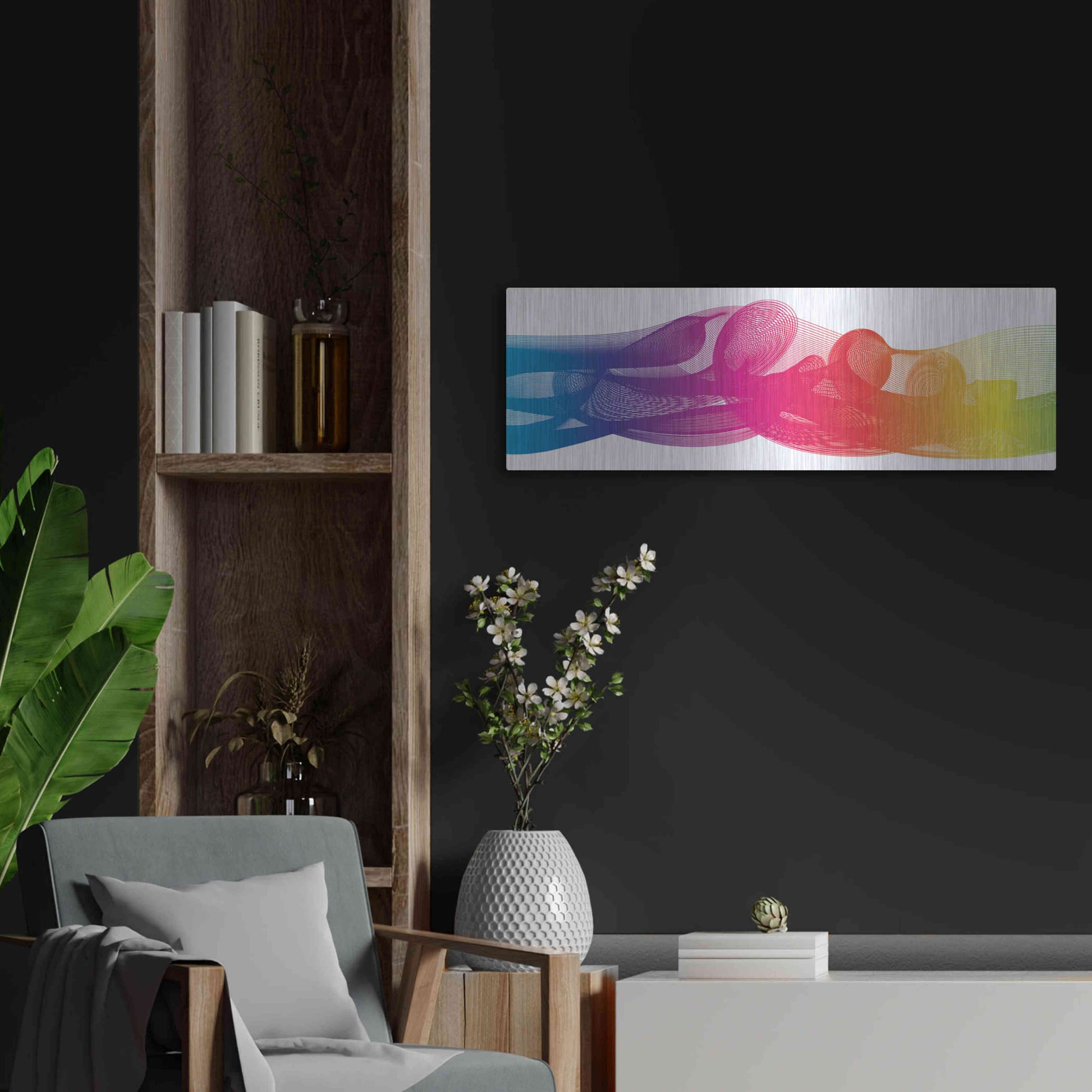 Luxe Metal Art 'Hyperloop' by Luxe Portfolio, Metal Wall Art,36x12