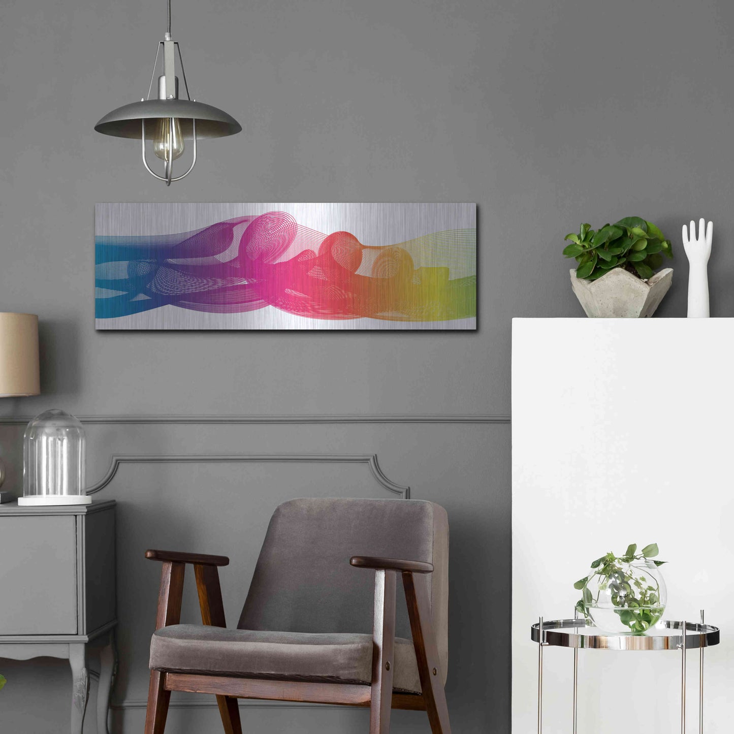 Luxe Metal Art 'Hyperloop' by Luxe Portfolio, Metal Wall Art,36x12