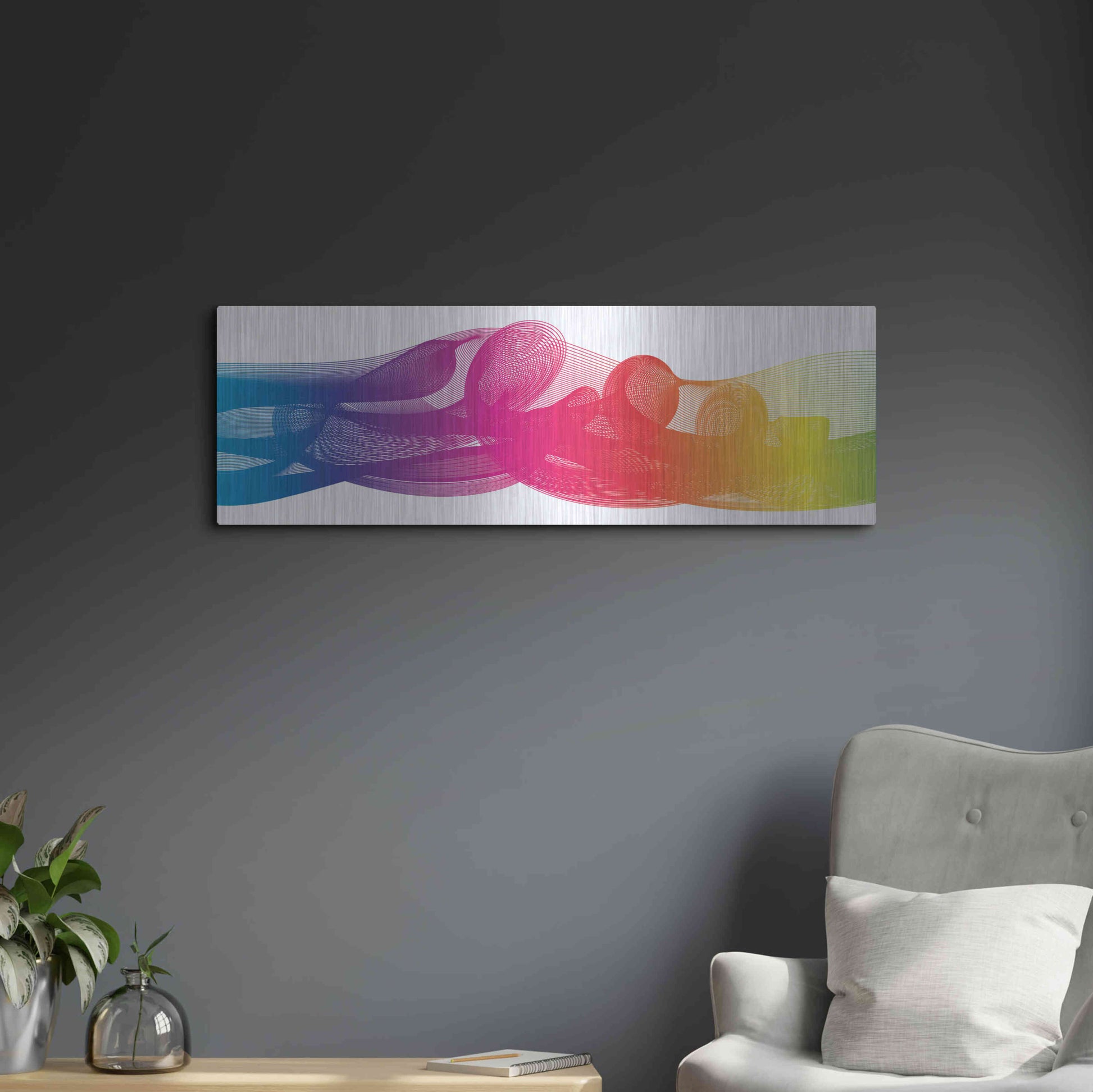 Luxe Metal Art 'Hyperloop' by Luxe Portfolio, Metal Wall Art,36x12