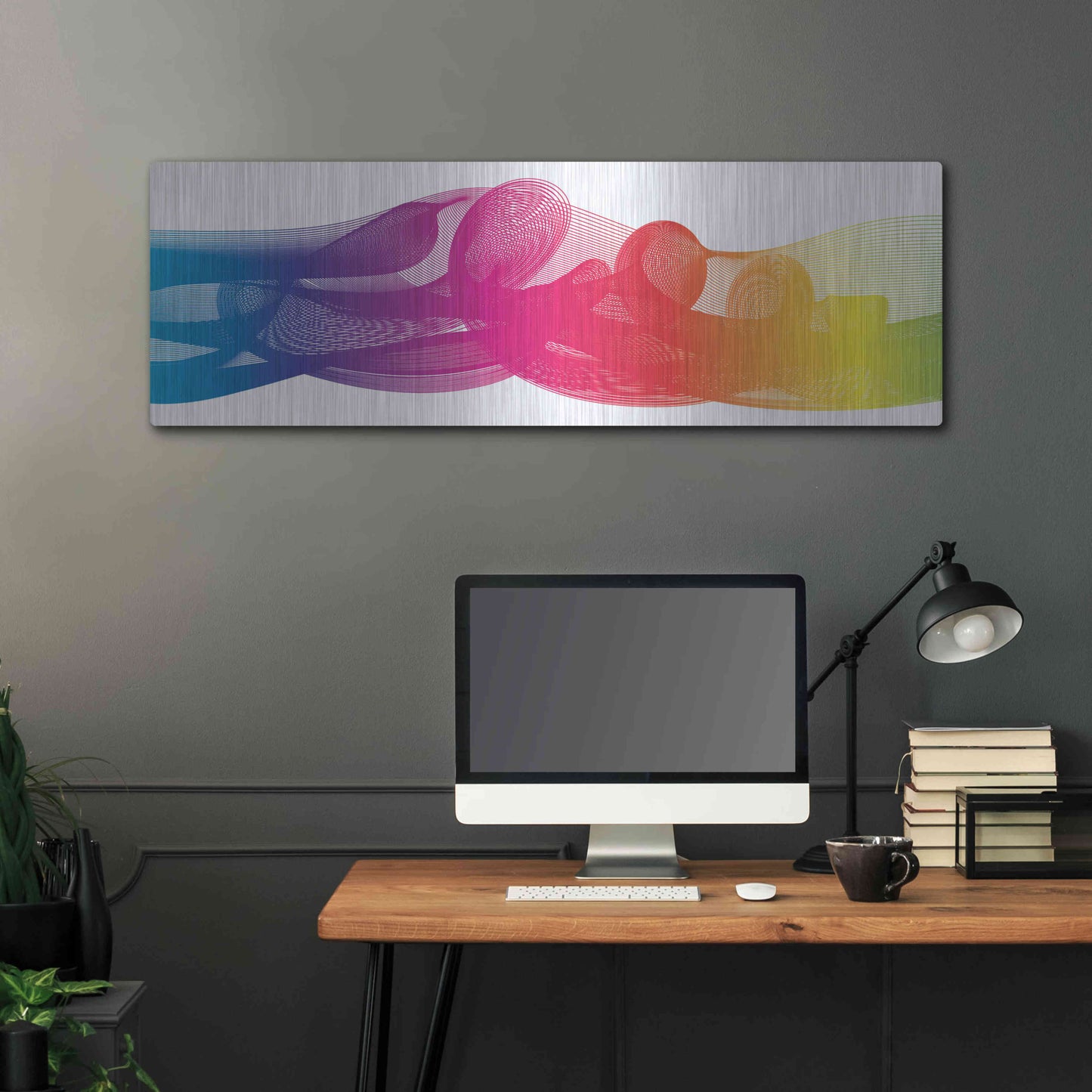 Luxe Metal Art 'Hyperloop' by Luxe Portfolio, Metal Wall Art,48x16