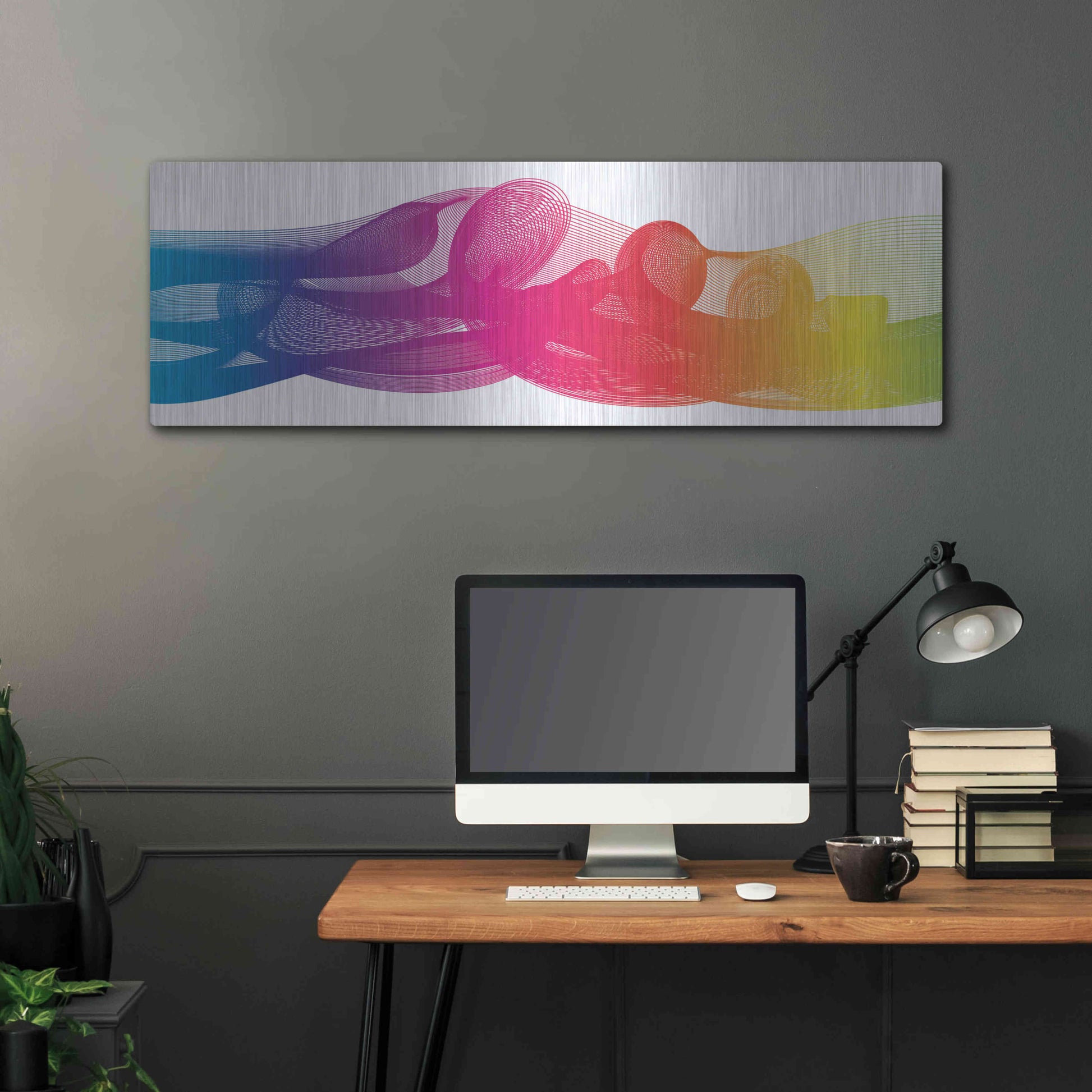 Luxe Metal Art 'Hyperloop' by Luxe Portfolio, Metal Wall Art,48x16