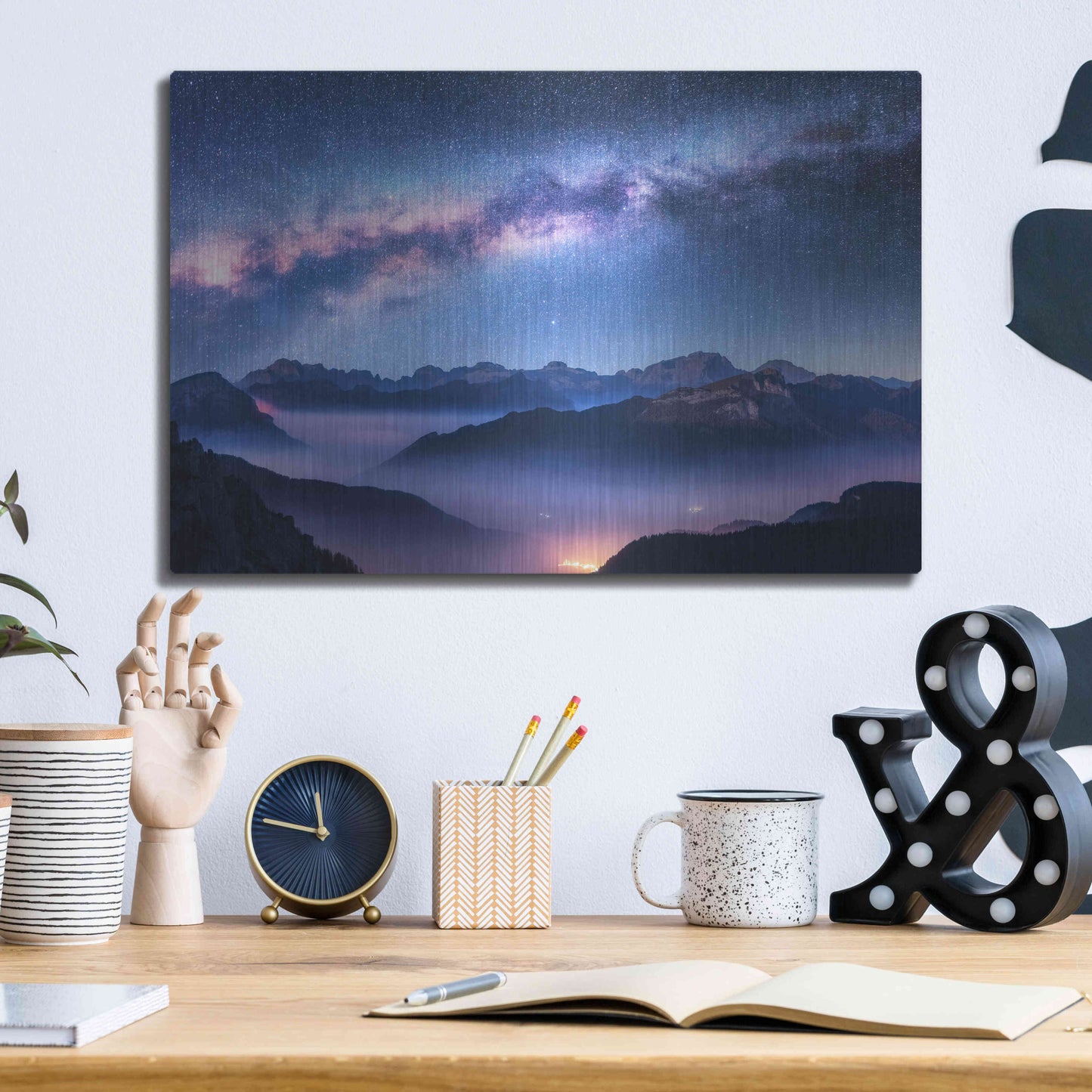 Luxe Metal Art 'Inside The Milky Way' by Luxe Portfolio, Metal Wall Art,16x12