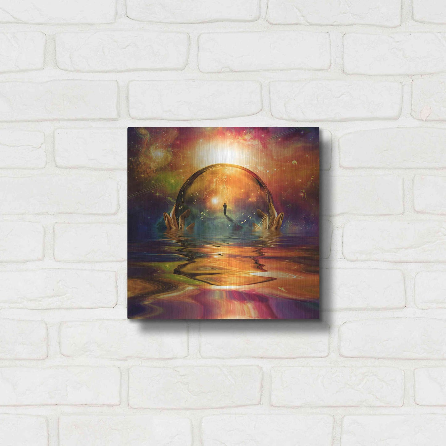 Luxe Metal Art 'Liquid Galaxy' by Luxe Portfolio, Metal Wall Art,12x12