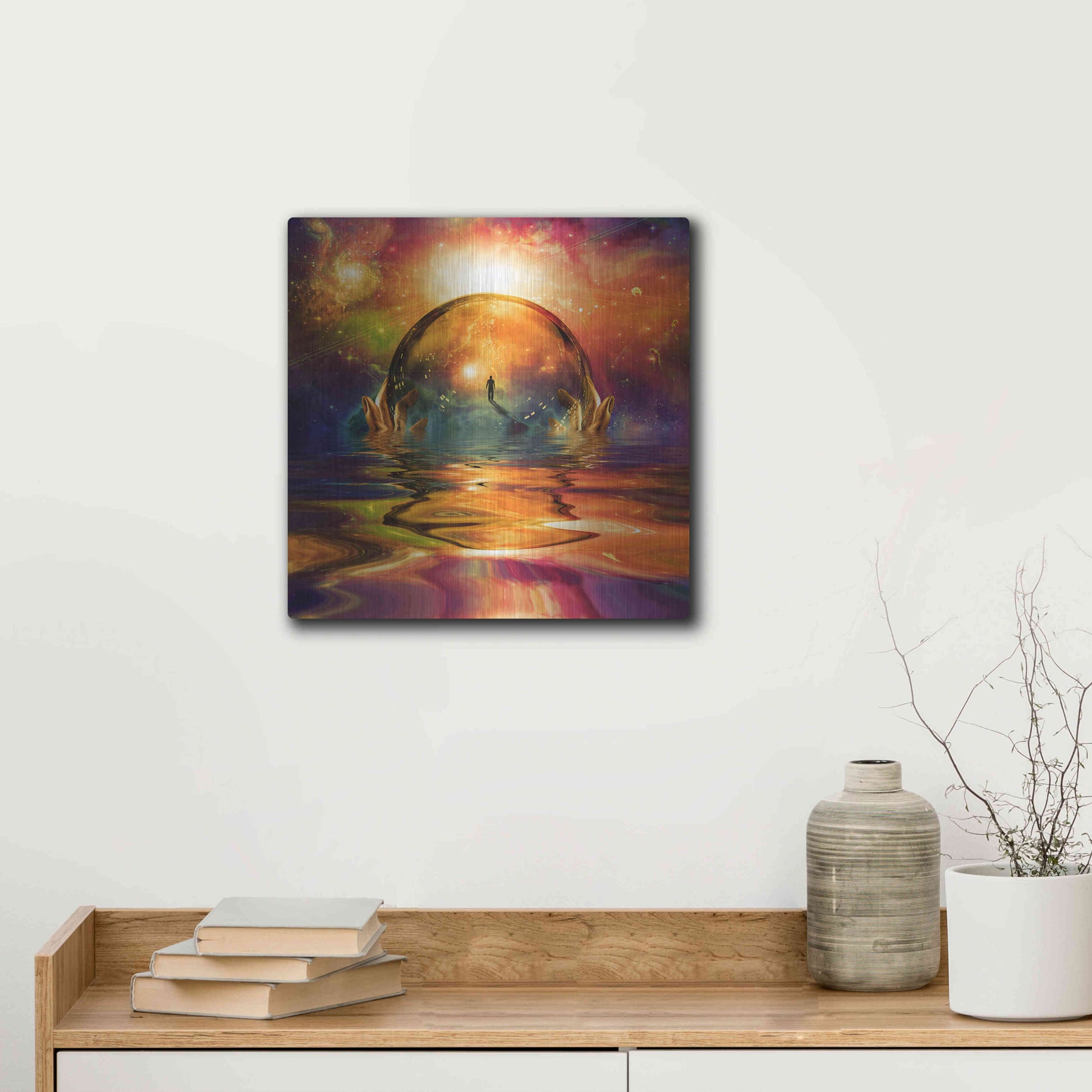 Luxe Metal Art 'Liquid Galaxy' by Luxe Portfolio, Metal Wall Art,12x12