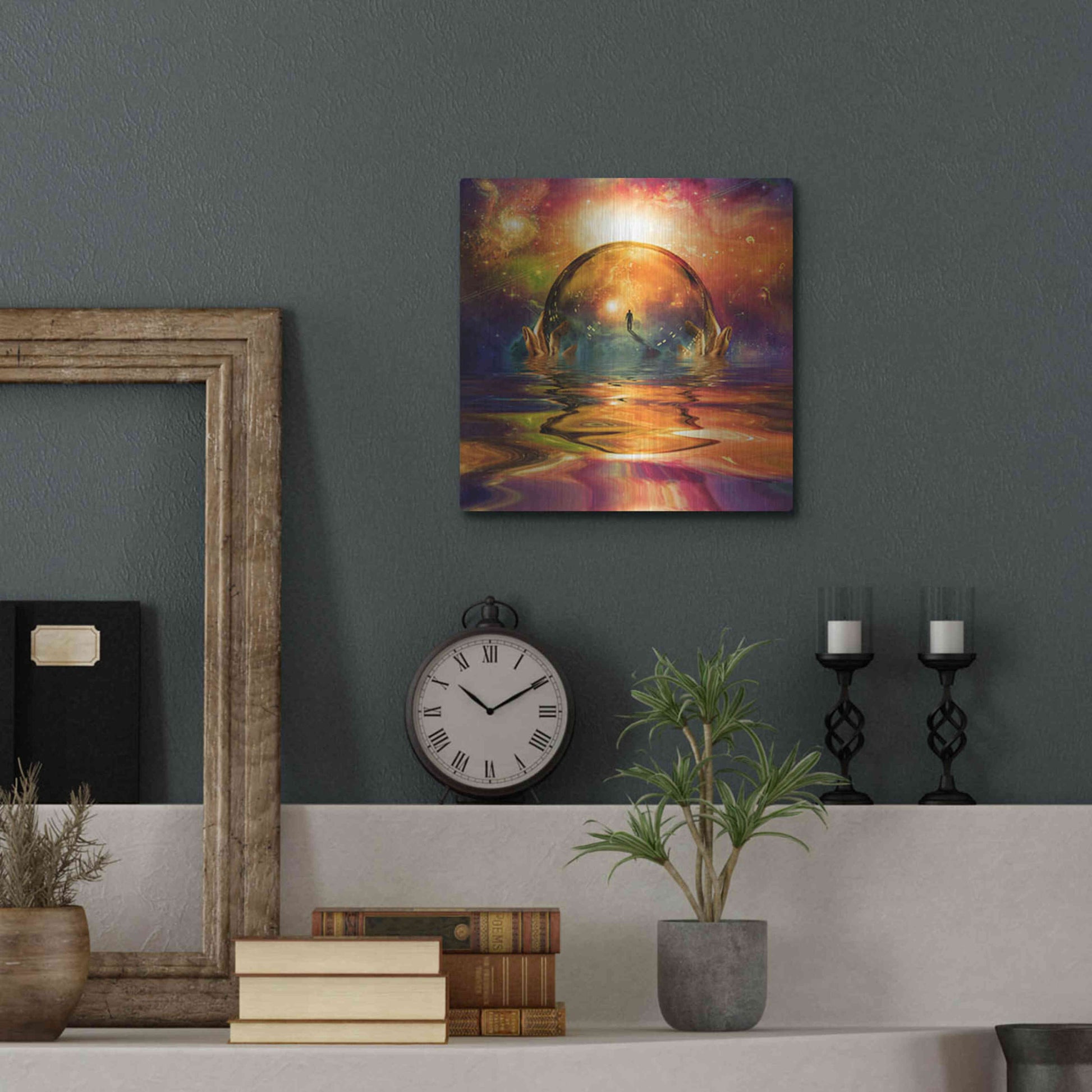Luxe Metal Art 'Liquid Galaxy' by Luxe Portfolio, Metal Wall Art,12x12