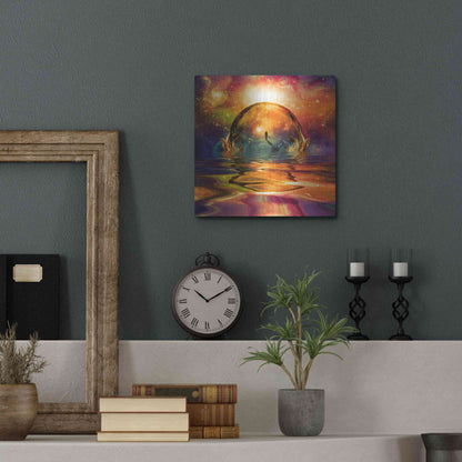 Luxe Metal Art 'Liquid Galaxy' by Luxe Portfolio, Metal Wall Art,12x12