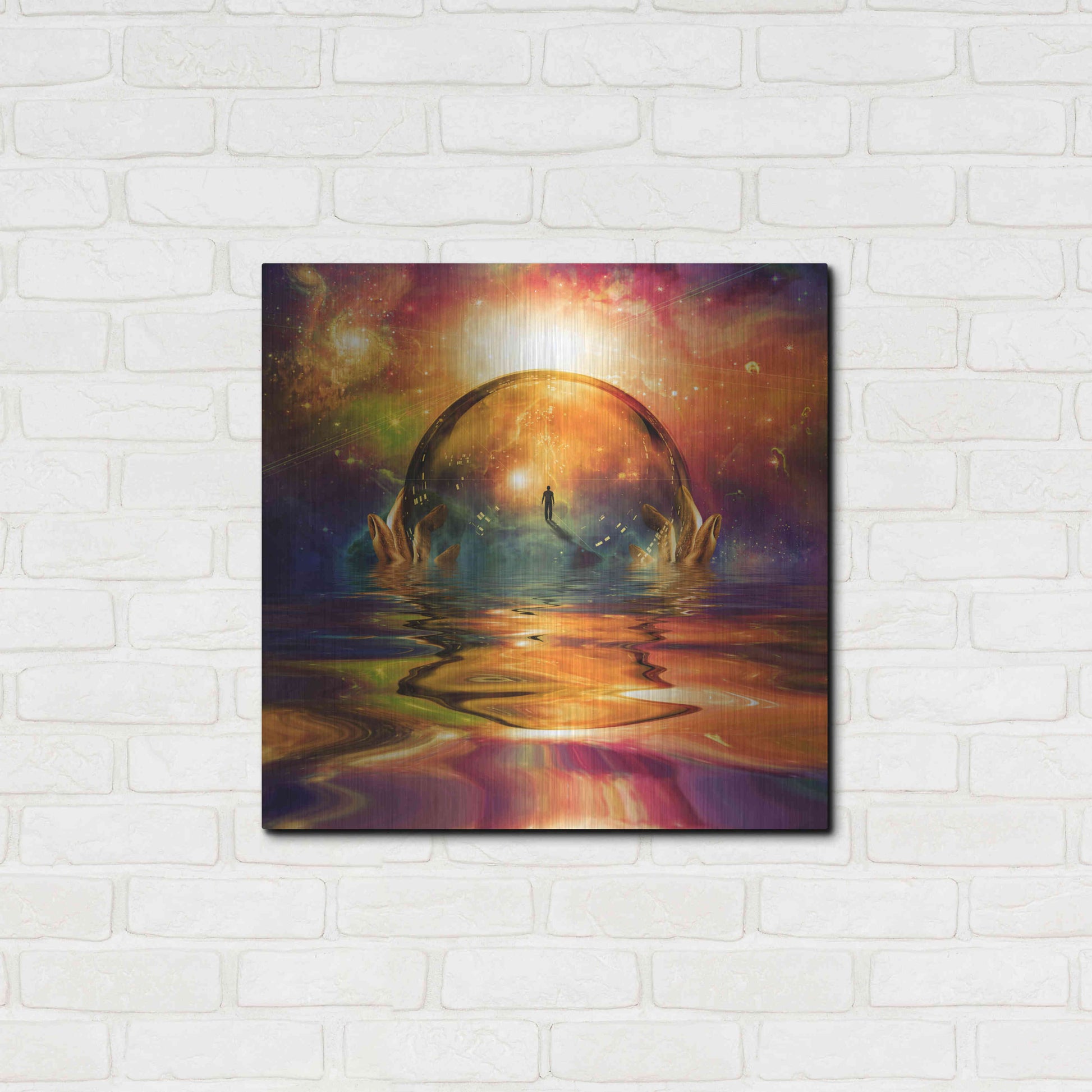 Luxe Metal Art 'Liquid Galaxy' by Luxe Portfolio, Metal Wall Art,24x24
