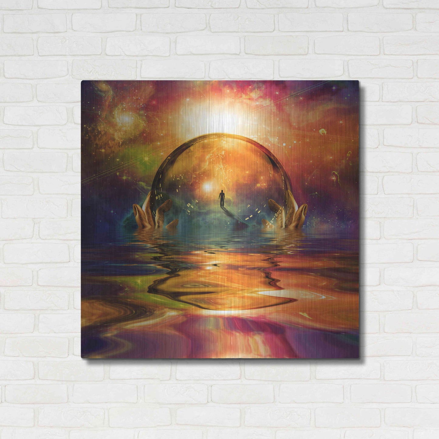Luxe Metal Art 'Liquid Galaxy' by Luxe Portfolio, Metal Wall Art,36x36