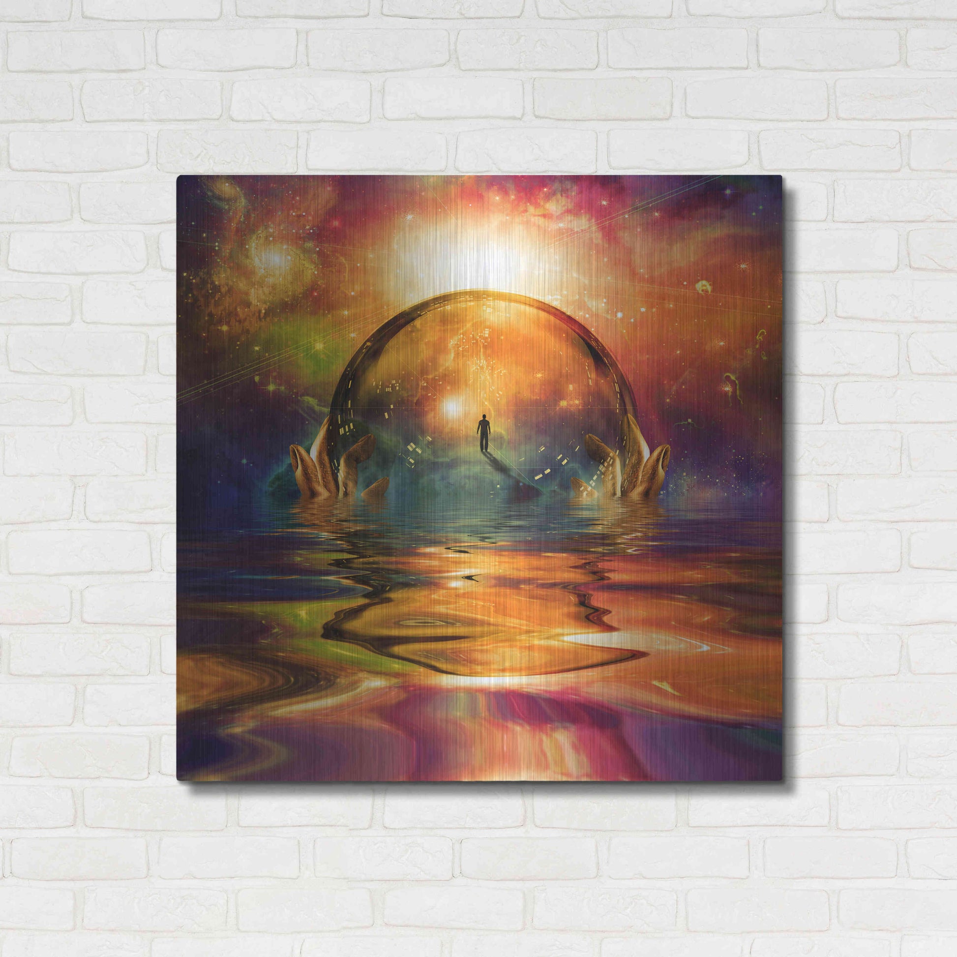 Luxe Metal Art 'Liquid Galaxy' by Luxe Portfolio, Metal Wall Art,36x36