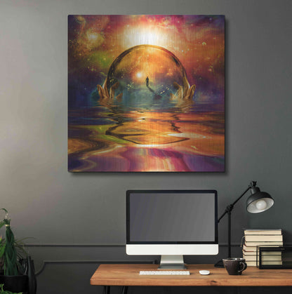Luxe Metal Art 'Liquid Galaxy' by Luxe Portfolio, Metal Wall Art,36x36
