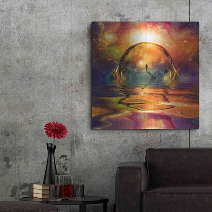 Luxe Metal Art 'Liquid Galaxy' by Luxe Portfolio, Metal Wall Art,36x36