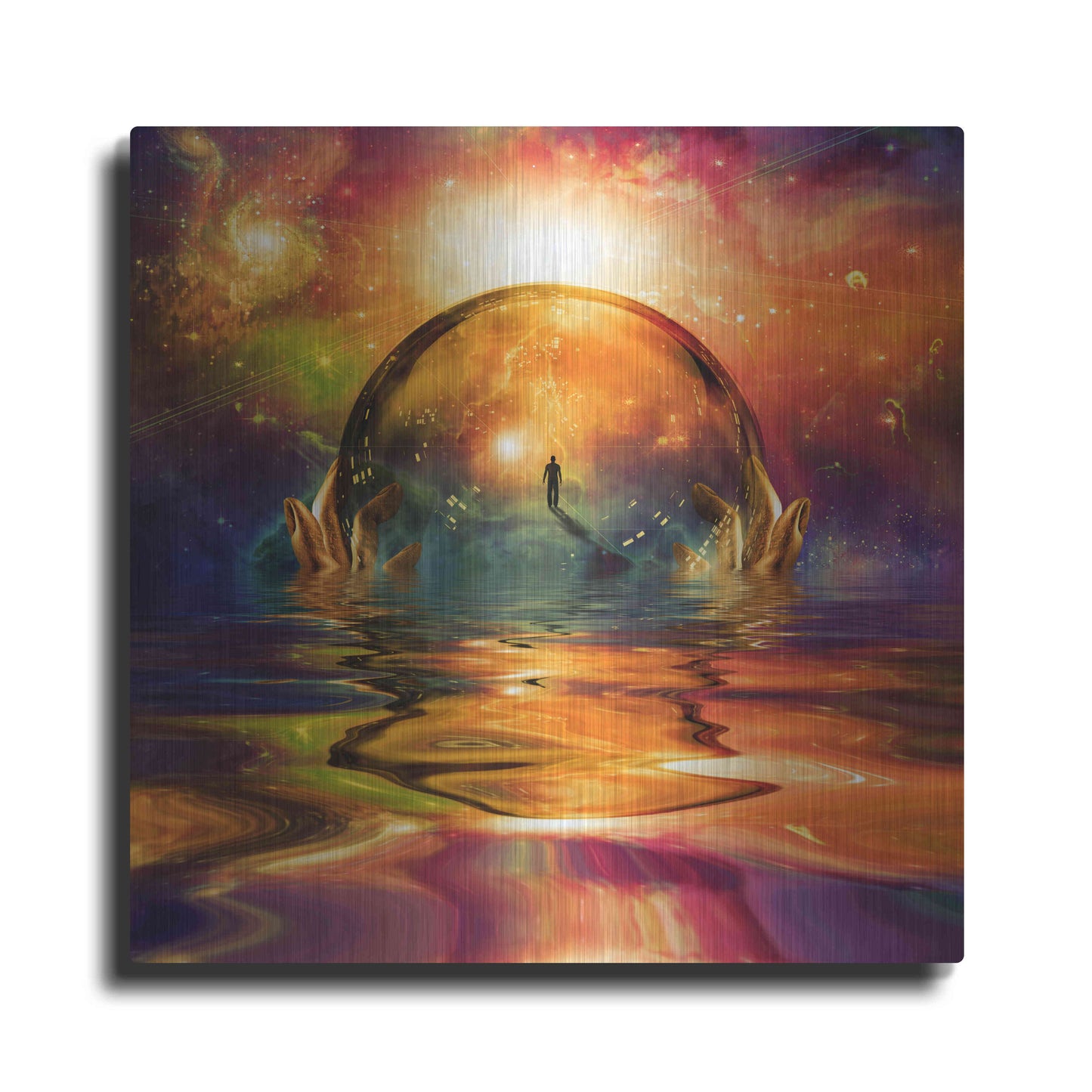 Luxe Metal Art 'Liquid Galaxy' by Luxe Portfolio, Metal Wall Art