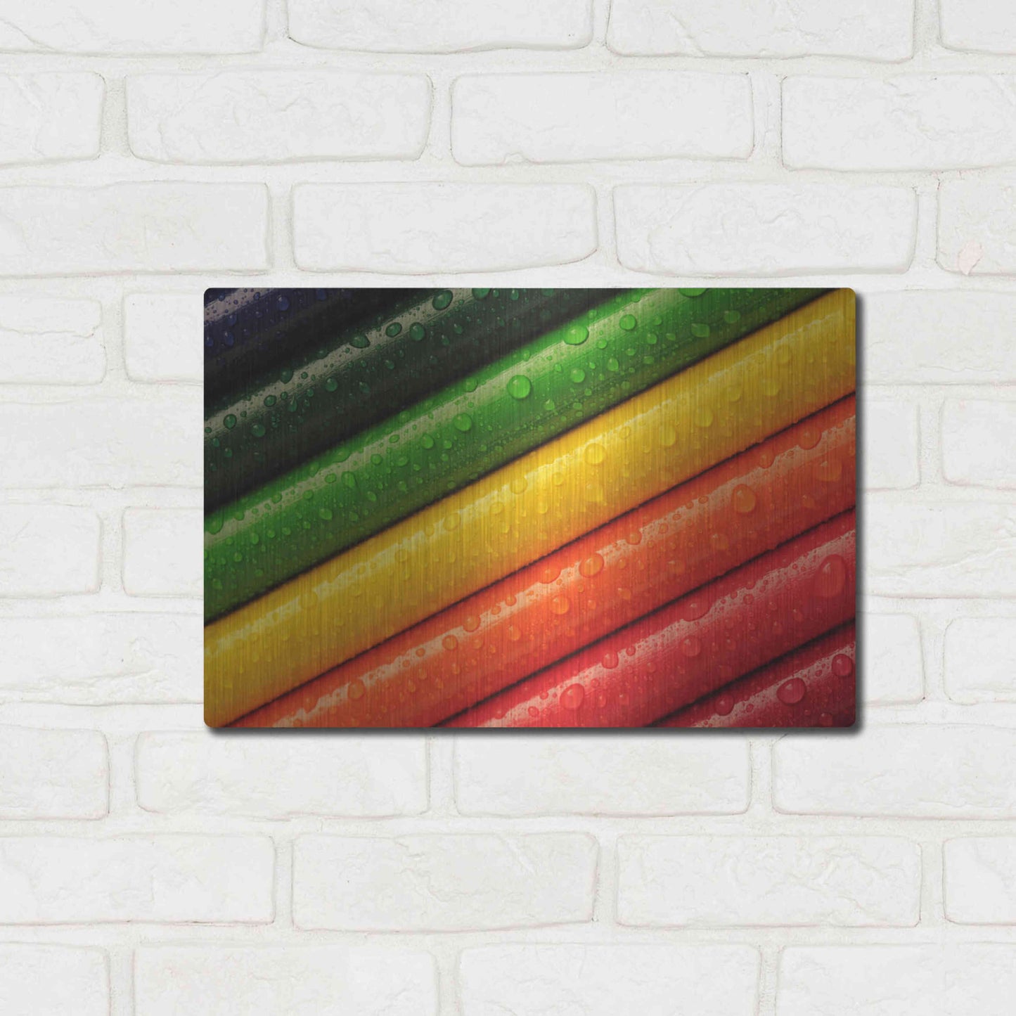 Luxe Metal Art 'Pencil Rainbow' by Luxe Portfolio, Metal Wall Art,16x12