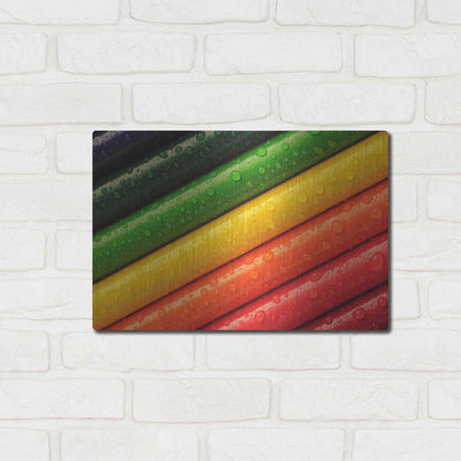 Luxe Metal Art 'Pencil Rainbow' by Luxe Portfolio, Metal Wall Art,16x12